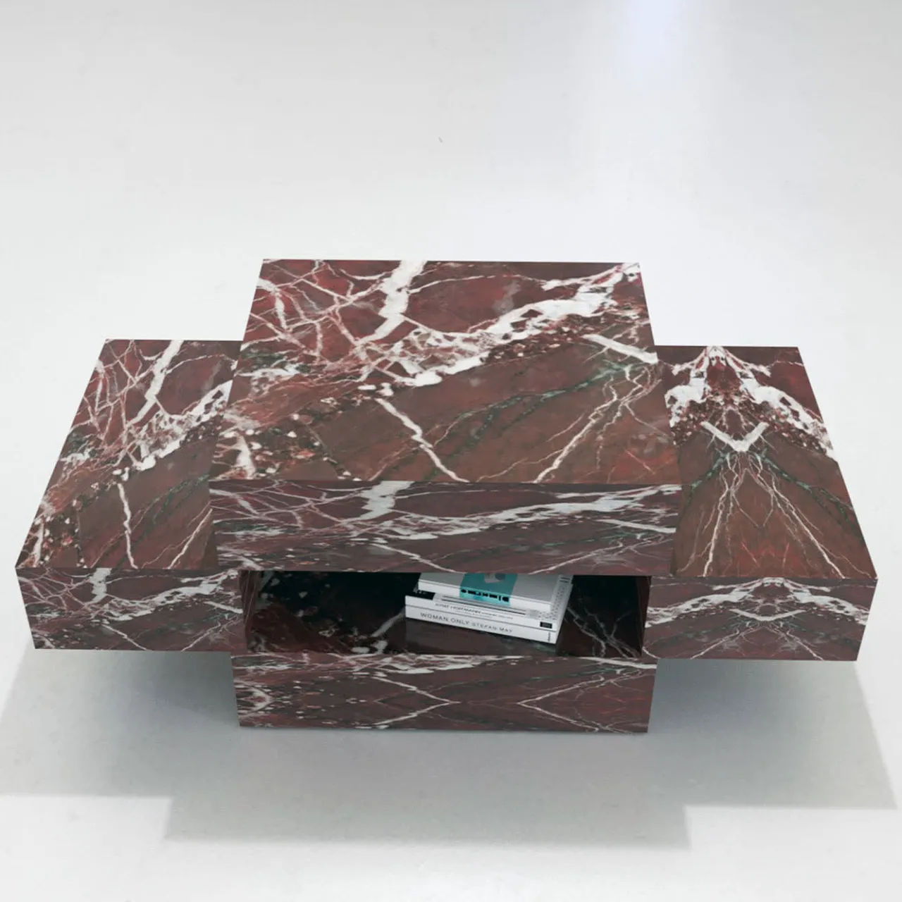 Dimarmo Coffee Tables<Elysium Rosso Levanto Marble Coffee Table by Sissy Daniele