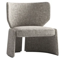 CPRN Homood Lounge Chairs<Emilia Gray fabric Lounge Chair