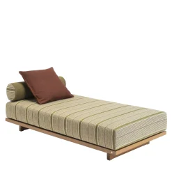 Jwana Hamdan Outdoor Chaises & Daybeds<Emir 189 Olive Striped Outdoor Sunbed