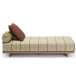 Jwana Hamdan Outdoor Chaises & Daybeds<Emir 189 Olive Striped Outdoor Sunbed
