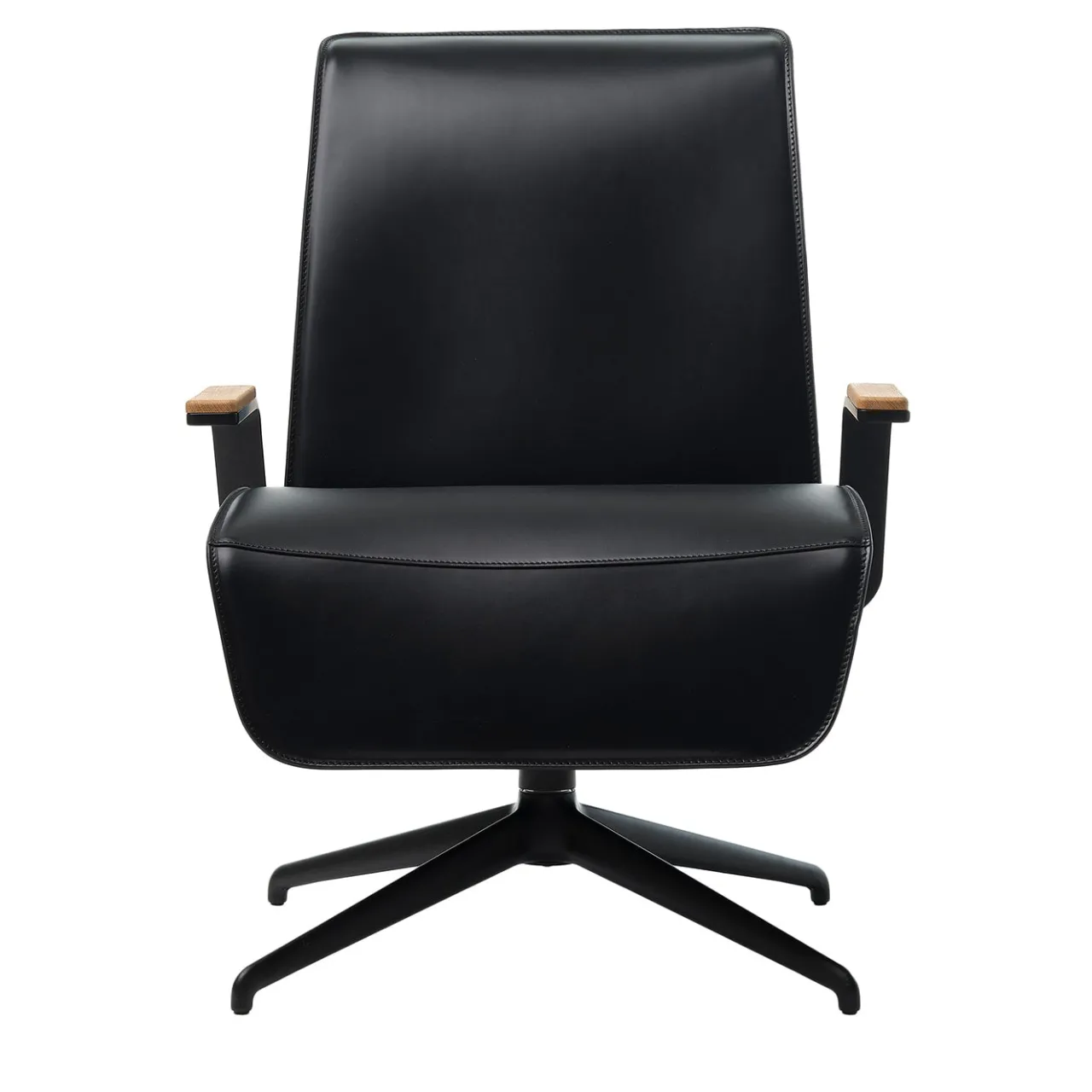Epònimo Office Chairs<Endo Black Leather Swivel Office Armchair
