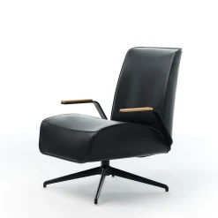Epònimo Office Chairs<Endo Black Leather Swivel Office Armchair