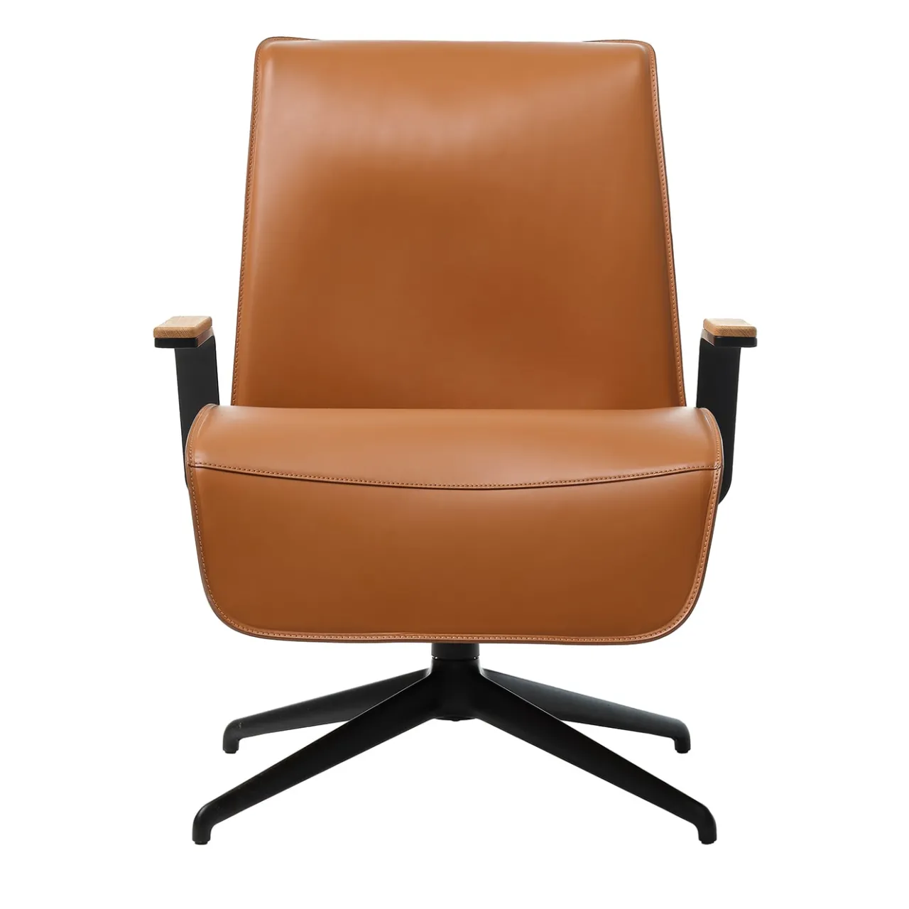 Epònimo Office Chairs<Endo Brown Leather Swivel Office Armchair