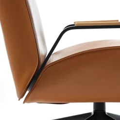 Epònimo Office Chairs<Endo Brown Leather Swivel Office Armchair