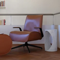 Epònimo Office Chairs<Endo Brown Leather Swivel Office Armchair