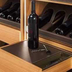 Casa Covre Bar Cabinets<Eno Brown Leather Wine Cabinet