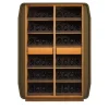 Casa Covre Bar Cabinets<Eno Dark-Brown Leather Display Cabinet