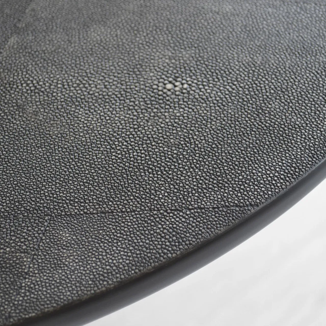 Cupioli Dining Tables<Eos Oval Black Galuchat Leather Dining Table
