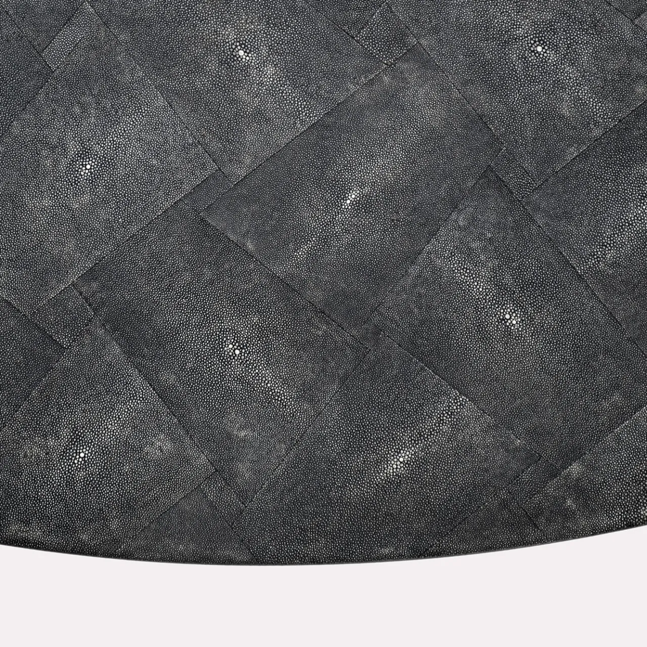 Cupioli Dining Tables<Eos Oval Black Galuchat Leather Dining Table