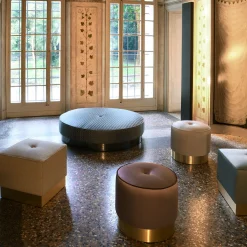 Domingo Salotti Ottomans & Poufs<Eos Pink Pouf