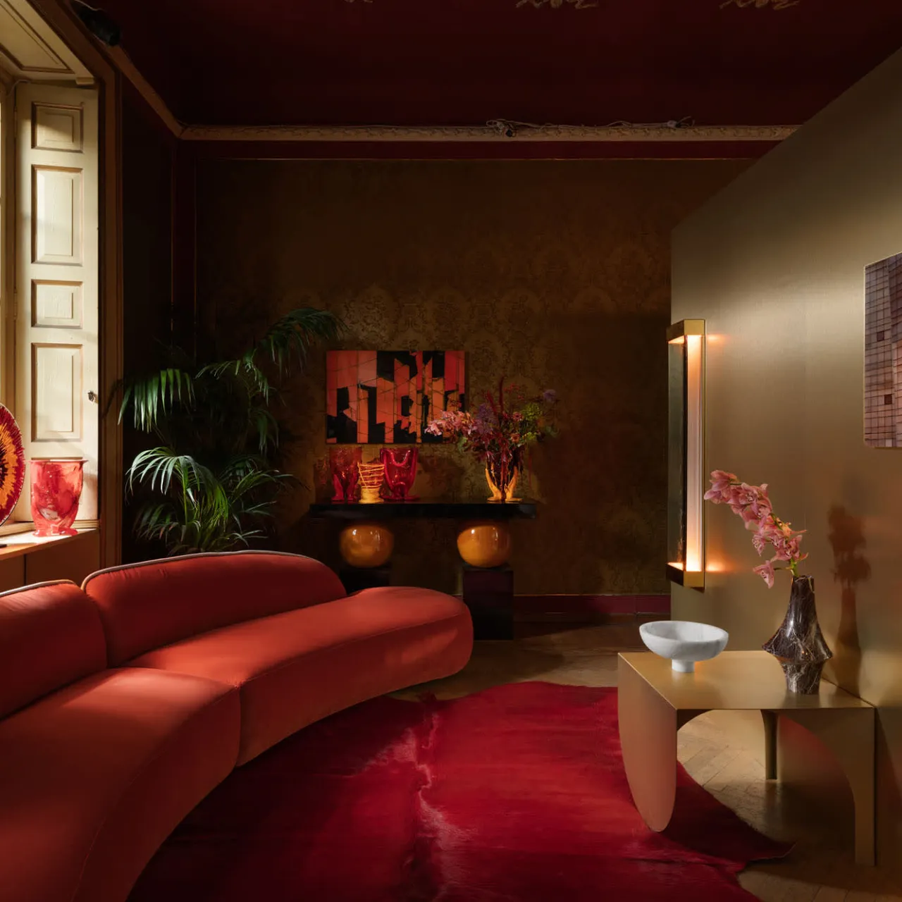Black Tie Sofas<Erasmo Orange Sofa