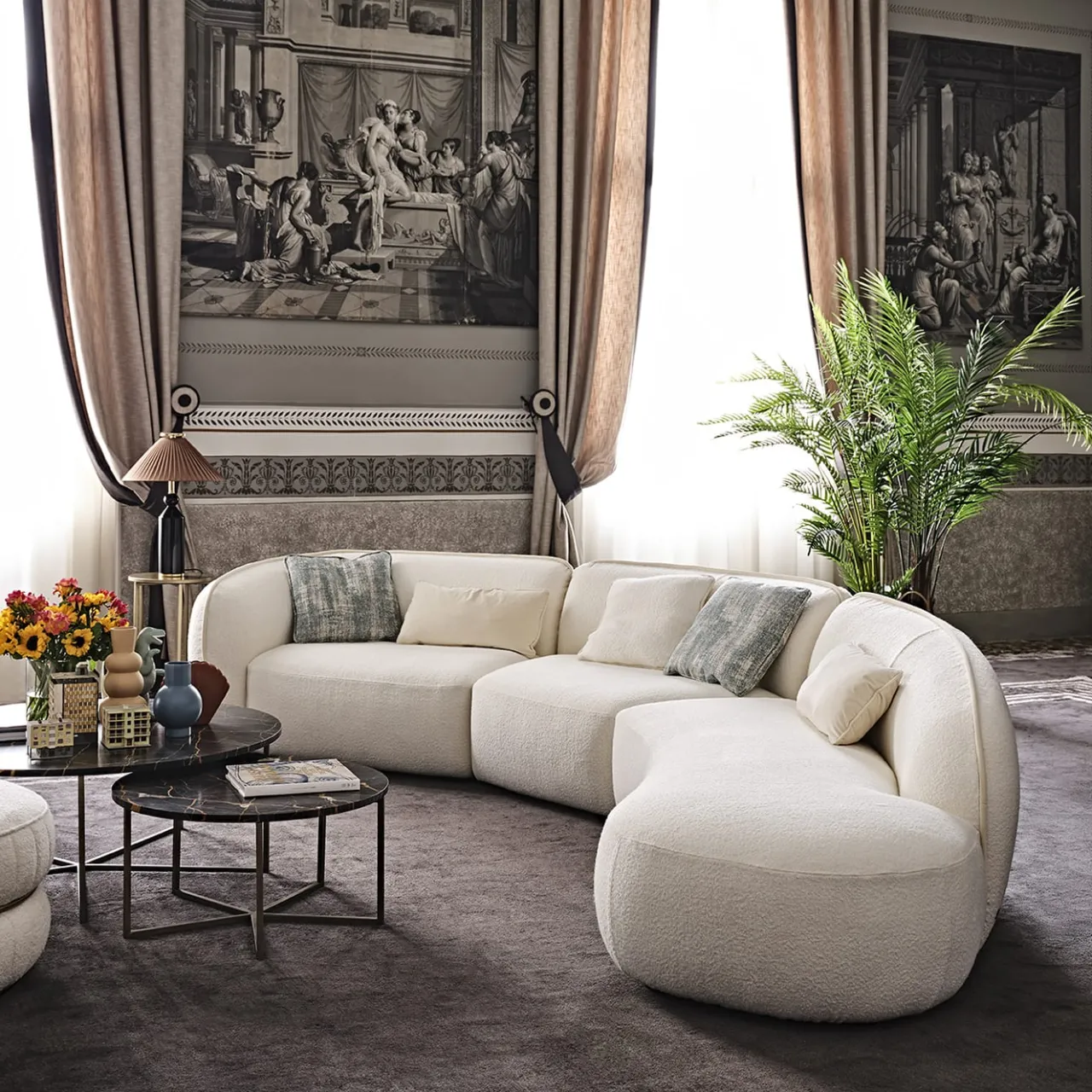 Black Tie Sofas<Erasmo White Sofa