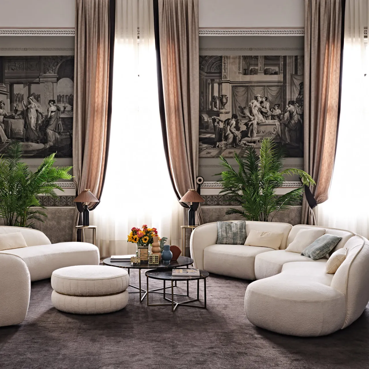 Black Tie Sofas<Erasmo White Sofa