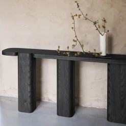 Carpanese Home Consoles<Erice C Wood Console