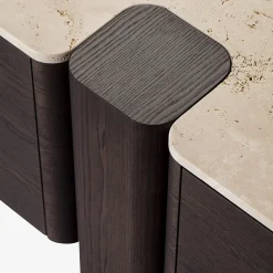 Carpanese Home Sideboards Buffets<Erice D Wood and Marble Sideboard