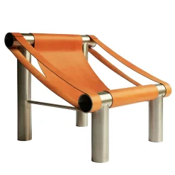 Mingardo Armchairs<Eso Steel & Pieno Fiore Natural Leather Armchair by Andrea Tognon