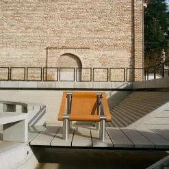 Mingardo Armchairs<Eso Steel & Pieno Fiore Natural Leather Armchair by Andrea Tognon
