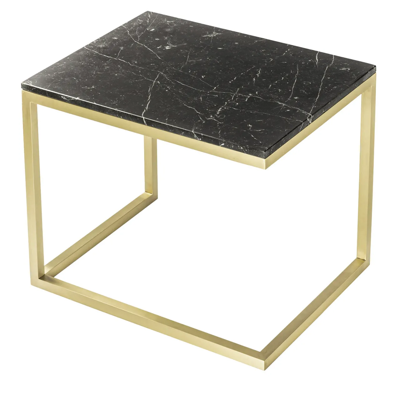V.L. Lavorazioni In Ferro Side Tables<Esopo Black and Brass Side Table by Antonio Saporito