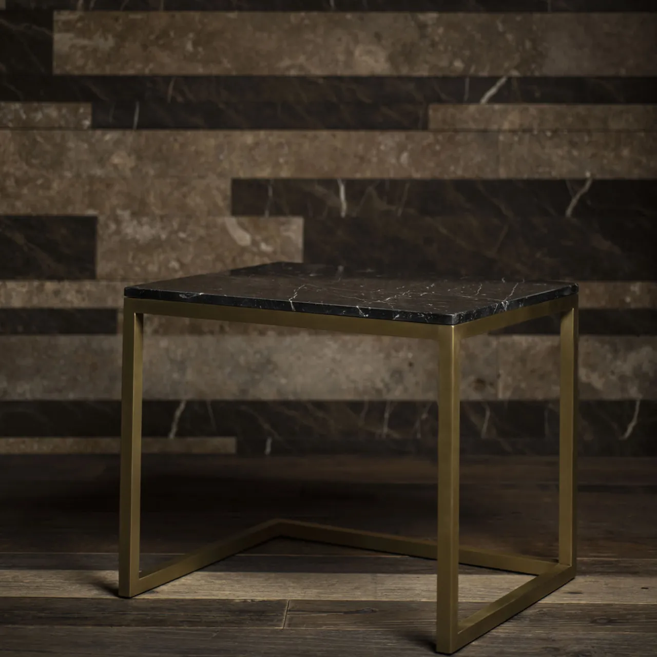 V.L. Lavorazioni In Ferro Side Tables<Esopo Black and Brass Side Table by Antonio Saporito