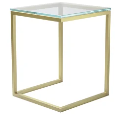 V.L. Lavorazioni In Ferro Side Tables<Esopo Brass and Glass Side Table by Antonio Saporito