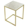 V.L. Lavorazioni In Ferro Side Tables<Esopo Brass and White Marble Side Table by Antonio Saporito