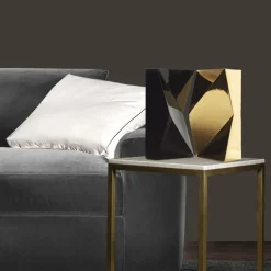 V.L. Lavorazioni In Ferro Side Tables<Esopo Brass and White Marble Side Table by Antonio Saporito