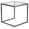 V.L. Lavorazioni In Ferro Side Tables<Esopo Cubic Side Table in Iron and Glass by Antonio Saporito