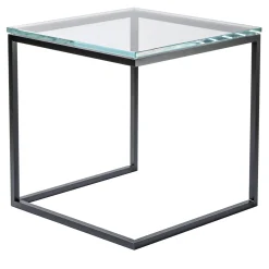 V.L. Lavorazioni In Ferro Side Tables<Esopo Cubic Side Table in Iron and Glass by Antonio Saporito