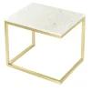 V.L. Lavorazioni In Ferro Side Tables<Esopo White and Brass Side Table by Antonio Saporito