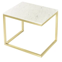 V.L. Lavorazioni In Ferro Side Tables<Esopo White and Brass Side Table by Antonio Saporito