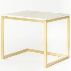 V.L. Lavorazioni In Ferro Side Tables<Esopo White and Brass Side Table by Antonio Saporito