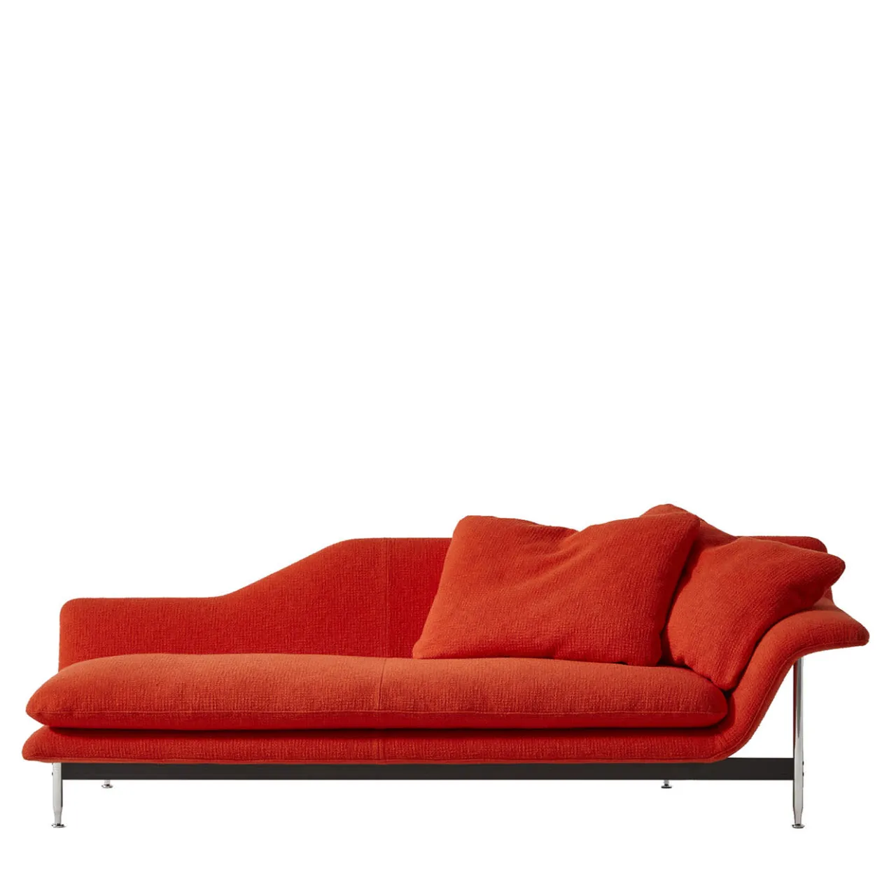 Cassina Chaises<Esosoft Right-Sided Orange Chaise Longue by Antonio Citterio