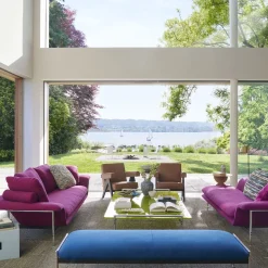 Cassina Sofas<Esosoft 3-Seater Purple Sofa by Antonio Citterio