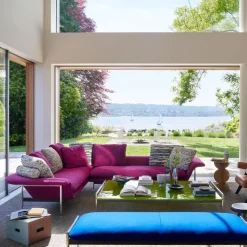 Cassina Sofas<Esosoft 3-Seater Purple Sofa by Antonio Citterio