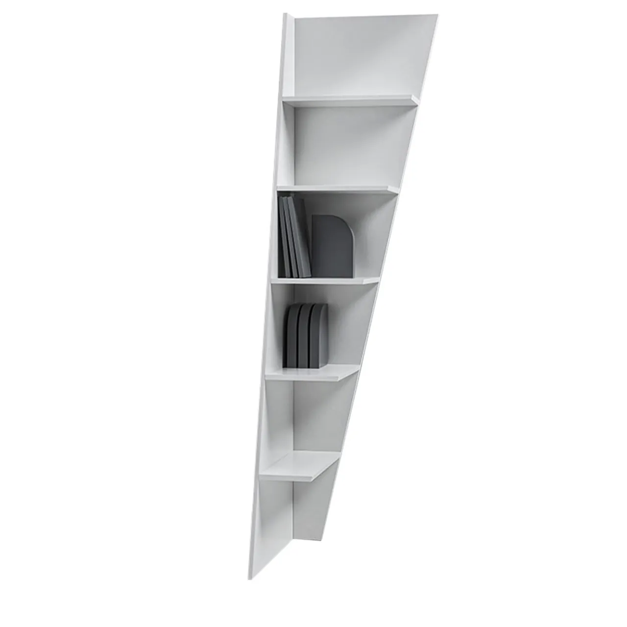My Home Bookcases<Esquina White Angular Bookcase by My_Lab