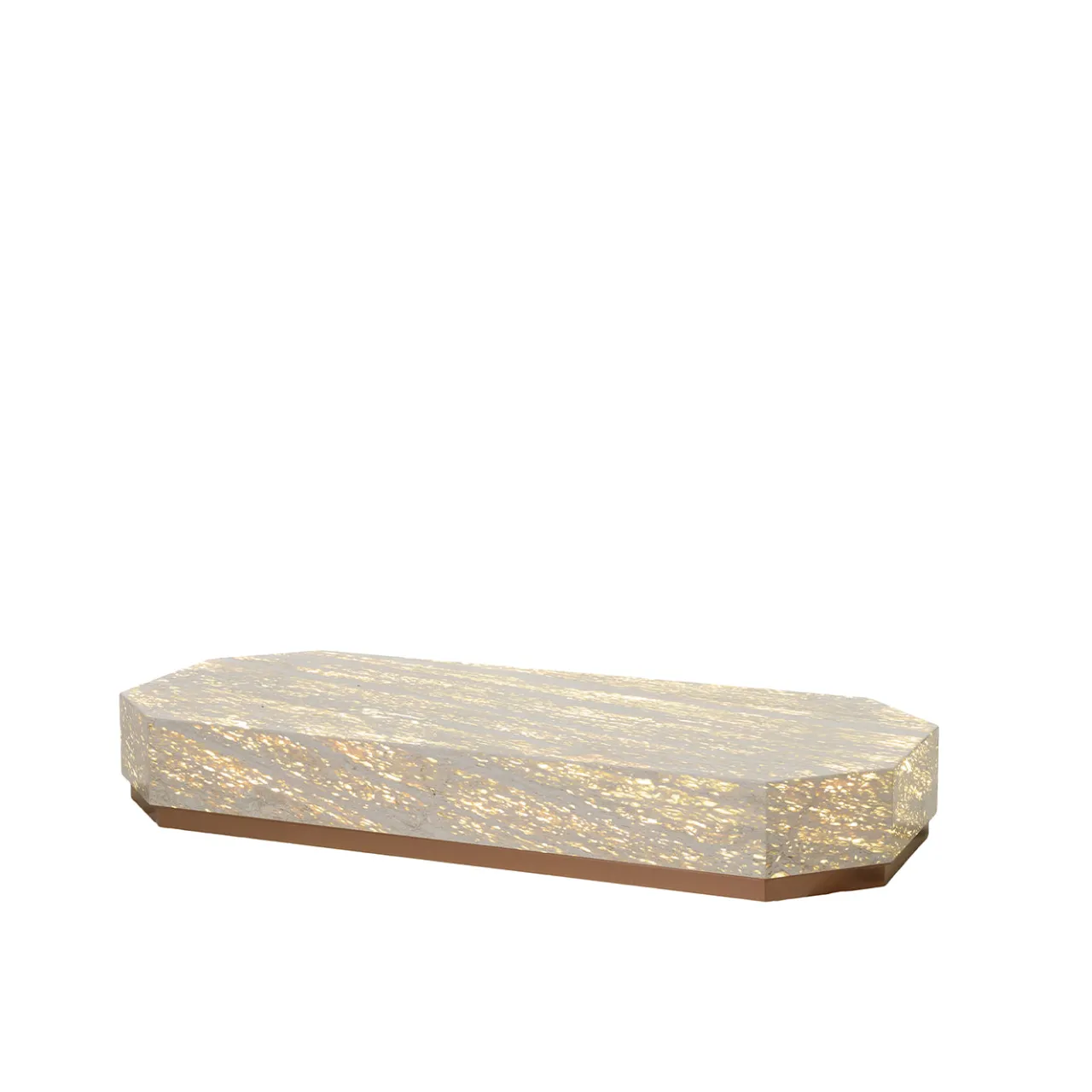 Dolcefarniente Outdoor by DFN Outdoor Coffee Tables<Eternal Hexagon Backlit Travertine Marble Low Table by Bebo & Angel