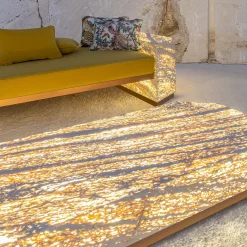 Dolcefarniente Outdoor by DFN Outdoor Coffee Tables<Eternal Hexagon Backlit Travertine Marble Low Table by Bebo & Angel