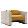 Dolcefarniente Outdoor by DFN Outdoor Armchairs<Eternal Square Backlit Travertine Marble Armchair by Bebo & Angel