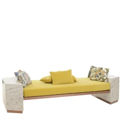 Dolcefarniente Outdoor by DFN Outdoor Chaises & Daybeds<Eternal Square Backlit Travertine Marble Daybed by Bebo & Angel