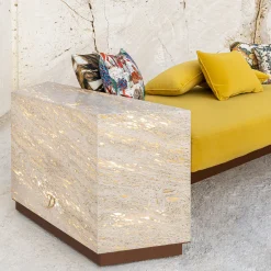 Dolcefarniente Outdoor by DFN Outdoor Chaises & Daybeds<Eternal Square Backlit Travertine Marble Daybed by Bebo & Angel