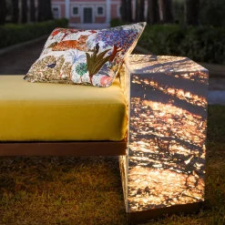 Dolcefarniente Outdoor by DFN Outdoor Chaises & Daybeds<Eternal Square Backlit Travertine Marble Daybed by Bebo & Angel