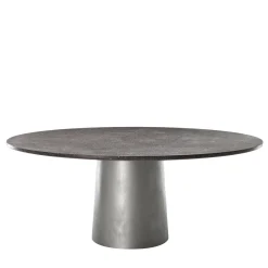 Exteta Outdoor Dining Tables<Etna Round Porphyry Outdoor Dining Table by Massimo Castagna