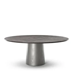 Exteta Outdoor Dining Tables<Etna Round Porphyry Outdoor Dining Table by Massimo Castagna