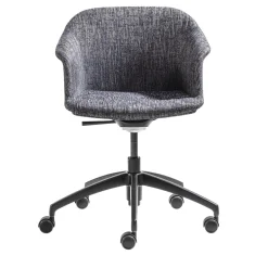 Enrico Pellizzoni Office Chairs<Eva Blue Calvino Fabric Swivel Chair