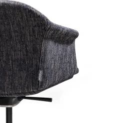 Enrico Pellizzoni Office Chairs<Eva Blue Calvino Fabric Swivel Chair