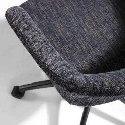 Enrico Pellizzoni Office Chairs<Eva Blue Calvino Fabric Swivel Chair