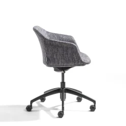 Enrico Pellizzoni Office Chairs<Eva Blue Calvino Fabric Swivel Chair