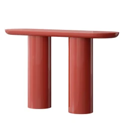 Ultramobili Consoles<Eva Lacquered Oval Top Red Console