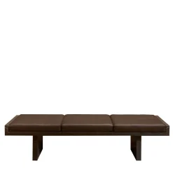 Kreoo Benches<Ever Bench in Persian Grey and Leather Cushions