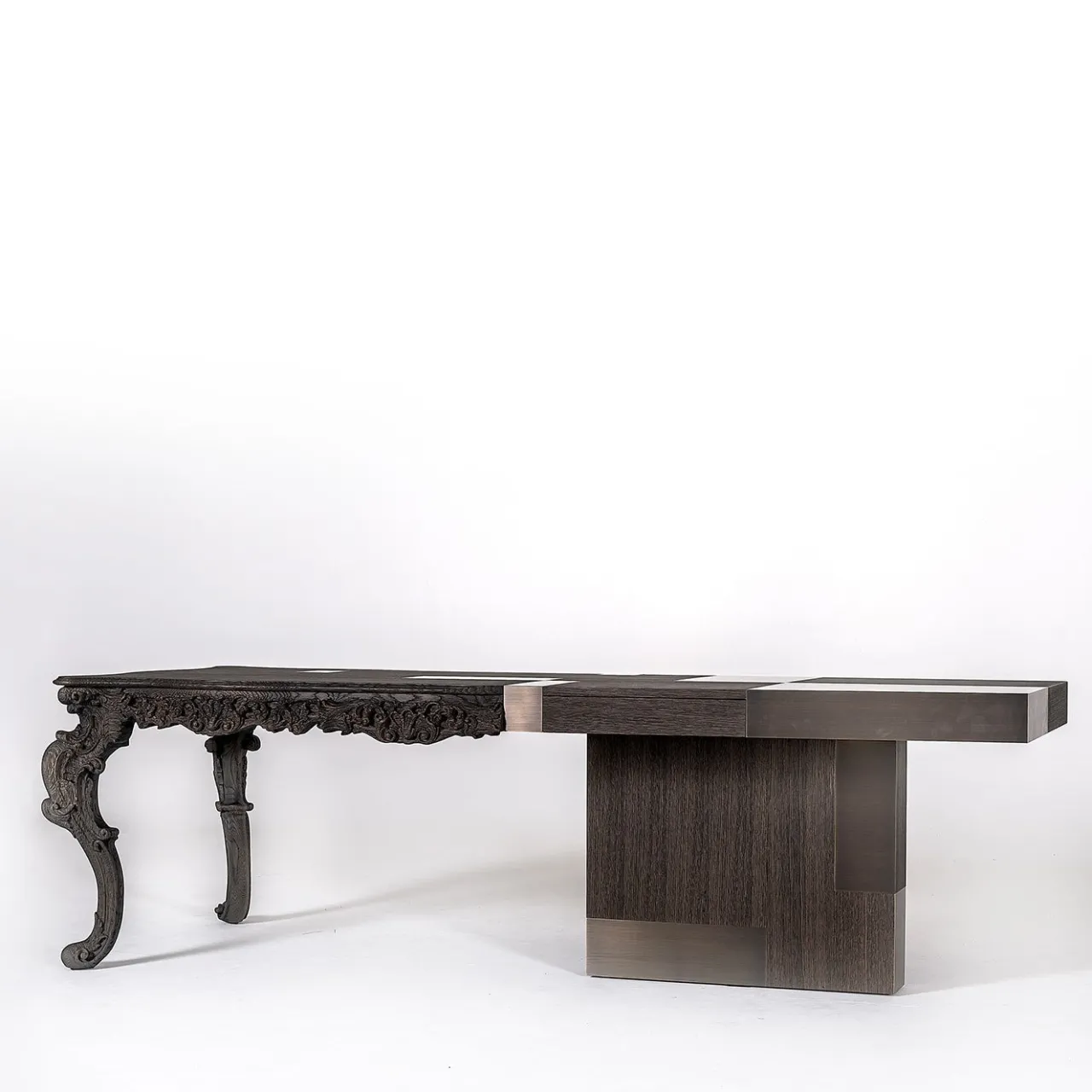 Emmemobili Desk & Writing Tables<Evo brown solid wood and brown veneered wood desk